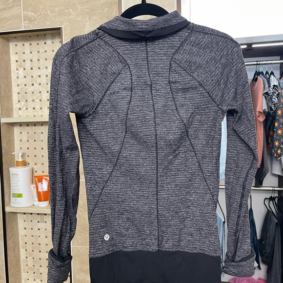Heathered Black Rulu Run Quarterzip Long Sleeve - Picture 1 of 2